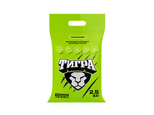 Collar Натуральный бентонитовый наполнитель для кошачьих туалетов CollarТигра, 2,5 кг, гранула стандарт 1,5-2,8 мм, зеле