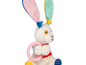 Collar Игрушка для собак Collar Зайчик с кольцом и пищалкой GiGwi Plush Friendz, текстиль, резина, 16 см