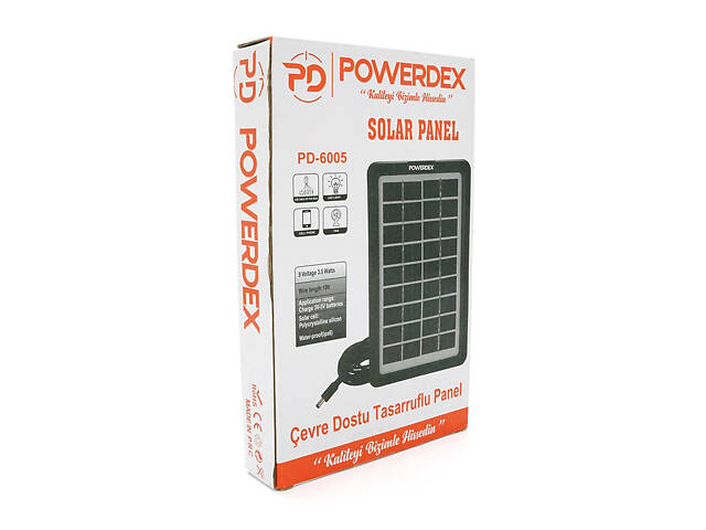 Cолнечная панель 3.5W(9В 0.37А) разъм 5,5х2,5 - Фото 2