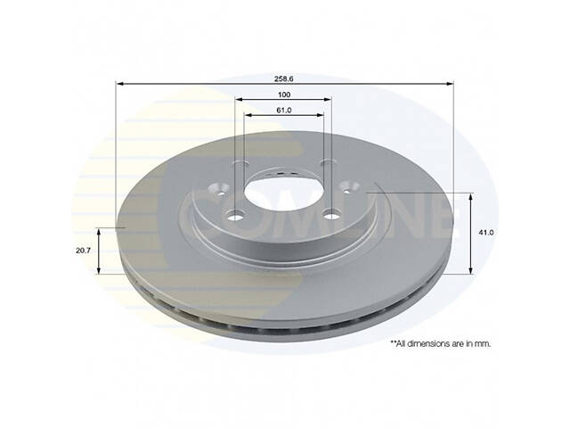 Гальмівний диск Comline ADC1507V