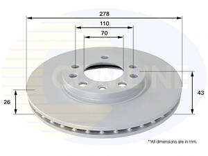 Гальмівний диск Comline ADC1139V