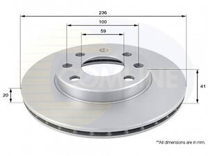 Comline - Диск гальмівний вентильований