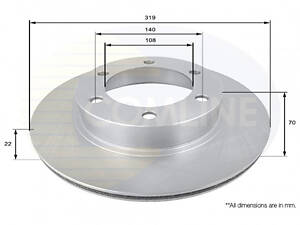 Гальмівний диск Comline ADC0184V