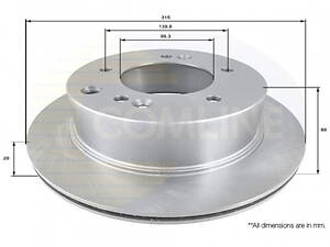 Comline - Диск гальмівний вентильований