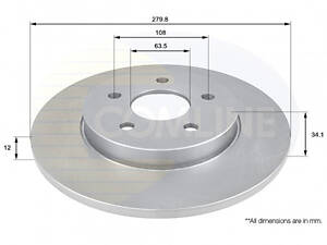 Comline - Диск гальмівний з покриттям