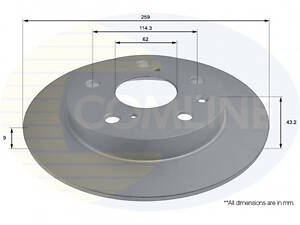 Comline - Диск гальмівний з покриттям