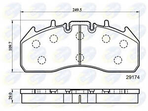 Комплект гальмівних накладок, дискове гальмо Comline CBP9078MK