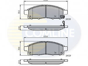 Комплект гальмівних накладок, дискове гальмо Comline CBP31584