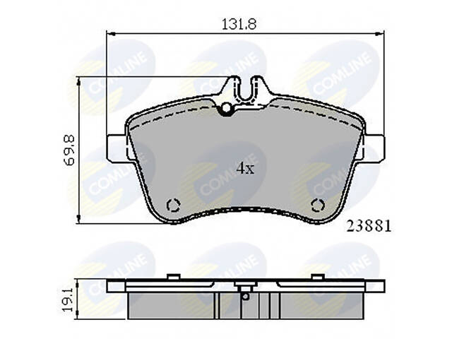 Комплект гальмівних накладок, дискове гальмо Comline CBP01723