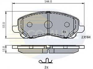 Комплект гальмівних накладок, дискове гальмо Comline CBP31256