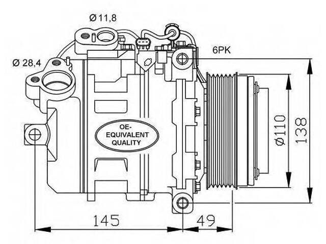 Compressors NRF 32533 на BMW 3 Touring (E91) - Фото 1
