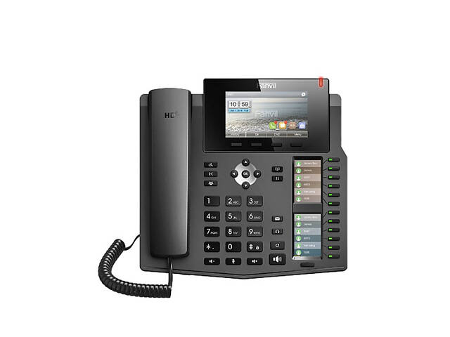 Fanvil X6U, sip телефон премиум класса, 20 SIP-аккаунтов, RJ9, USB, PoE (запись телефонных разговоров) - Фото 4