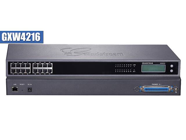Grandstream GXW4216, голосовой ip шлюз, 16xFXS, 1xLAN, (1GbE)Gigabit Ethernet - Фото 2