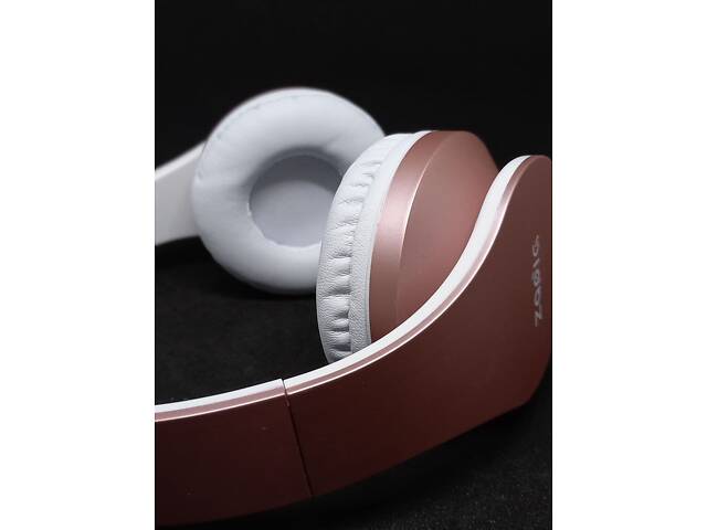 Навушники ZAPIG LH811 BT, FM, MP3 microSD біло-рожеві - Фото 2