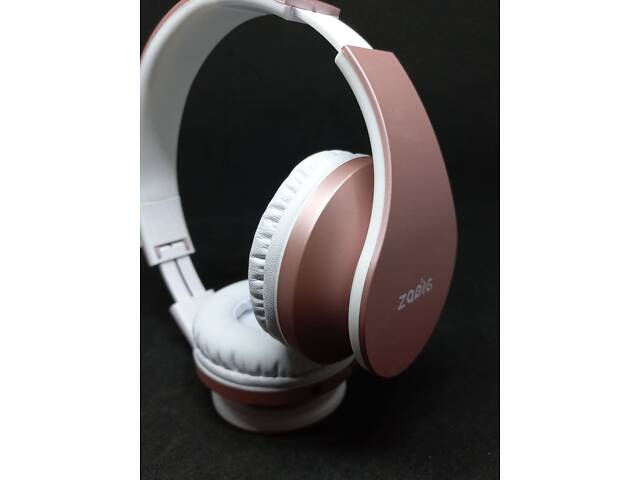 Навушники ZAPIG LH811 BT, FM, MP3 microSD біло-рожеві - Фото 4