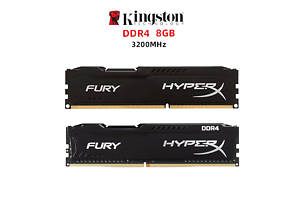Оперативна пам'ять HyperX Fury 16GB (2x8Gb) DDR4, 3200 MHz, Black (2 планки)