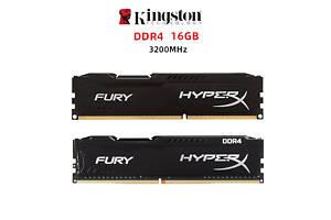 Оперативна пам'ять 32GB (2x16Gb) DDR4, 3200 MHz HyperX Fury (2 планки)