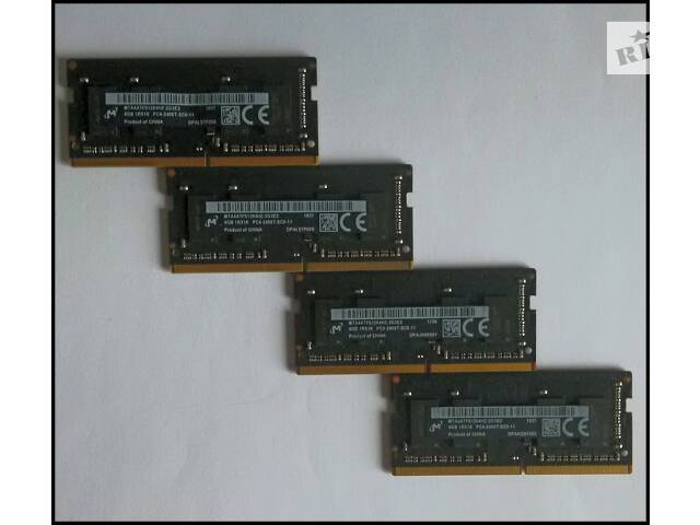 Модуль Памяти Планка Оперативна Пам'ять 4ГБ ОЗУ Micron RAM DRAM 2400 CL38 DDR4 Micron 4GB PC4-2400T iMac 2017 MNE92LL/A - Фото NaN