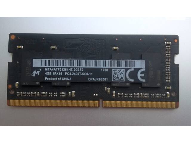 Модуль Памяти Планка Оперативна Пам'ять 4ГБ ОЗУ Micron RAM DRAM 2400 CL38 DDR4 Micron 4GB PC4-2400T iMac 2017 MNE92LL/A - Фото 3