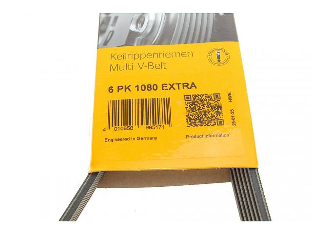 CONTINENTAL 6PK1080 EXTRA Ремінь генератора Citroen DS5/Peugeot 3008/508 I 2.0DH 10-18 - Фото 6