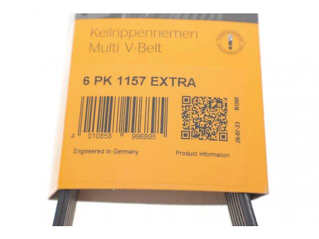 CONTINENTAL 6PK1157 EXTRA Ремінь генератора BMW 3 (G20/G80/G28)/5 (G30/F90)/X5 (G05/F95) 2.0D B47 16- - Фото 6