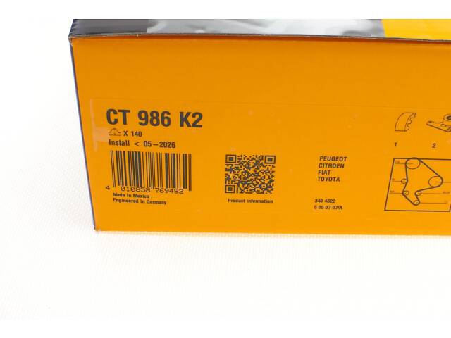 CONTINENTAL CT986K2 Комплект ГРМ Citroen Berlingo/Jumpy/Peugeot Expert/Partner/Fiat Scudo 1.9D 98-15 (25x140z) - Фото 13