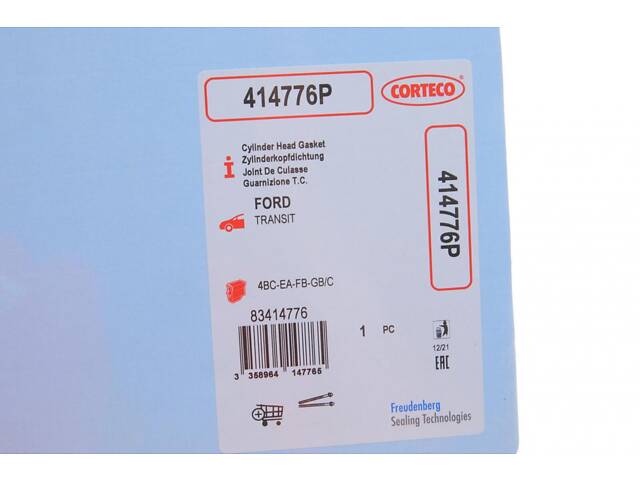 CORTECO 414776P Прокладка ГБЦ Ford Transit 2.5D 92-, Ø 95,00 mm (1.27mm) - Фото 2