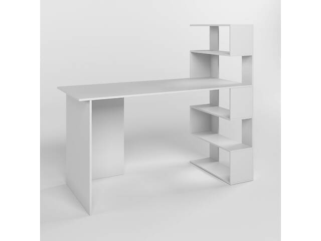 Cтіл комп'ютерний з полицями М-ЗОН Джеко 1416P правий Німфея Альба (MZN-031028) - Фото 2