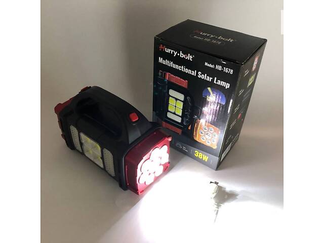 Cвітлодіодний ліхтар-повербанк на сонячній батареї 25W+2COB - Фото 8