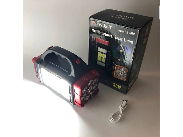 Cвітлодіодний ліхтар-повербанк на сонячній батареї 25W+2COB - Фото 9