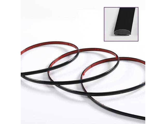 D-образний молдінг 3m*8mm*4mm ЧОРНИЙ (D) SW-00001553 - Фото 2