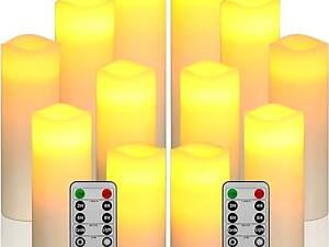 Da by Flameless Candles з дистанційним керуванням, набір з 12 світлодіодних акумуляторних свічок