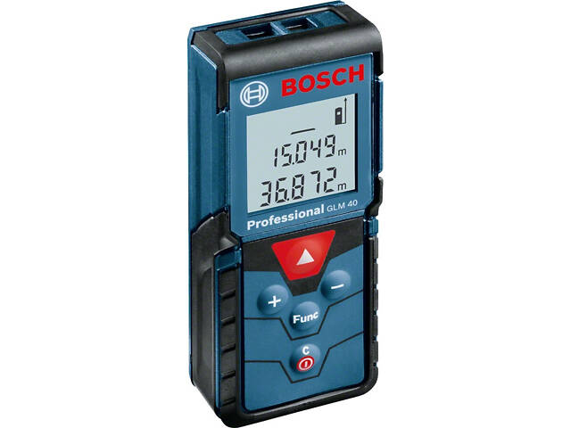 Далекомір лазерний Bosch GLM 40 ± 1.5 мм, 0,15-40м, синій (0.601.072.900) - Фото 1