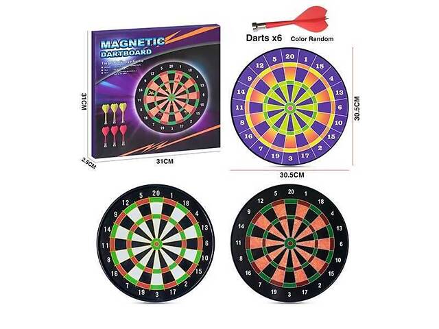 Дартс CX 12 H(36) магнитный, 6 дротиков с магнитом, фиксация на крючок, диаметр поля 30.5 см, в коробке - Фото 1