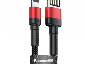 Дата кабель Baseus Cafule Lightning Cable Special Edition 2.4A (1m) (CALKLF-G) Черный / Красный