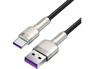 Дата кабель Baseus Cafule Metal USB to Type-C 66W (0.25m) (CAKF) Black