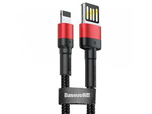Дата кабель Baseus Cafule USB to Lightning Special Edition 2.4A (1m) (CALKLF-G) Чорний / Червоний