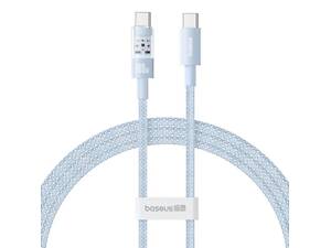 Дата кабель Baseus Gem Fast Charging Type-C to Type-C 100W (2m) (P10373000111-01) Blue