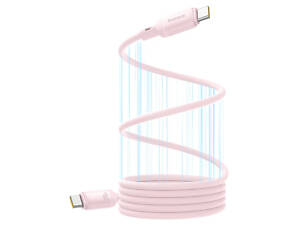 Дата кабель Baseus PicoGo Magnetic Liquid Silicone Type-C to Type-C 240W (1m) (P10376800) Baby Pink