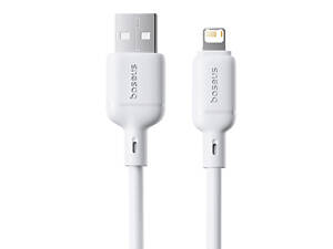 Дата кабель Baseus Silky Series OS Fast Charging USB to Lightning 2.4A (1m) (P1037770) Moon White