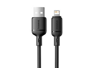 Дата кабель Baseus Silky Series OS Fast Charging USB to Lightning 2.4A (1m) (P1037770) Cluster Black