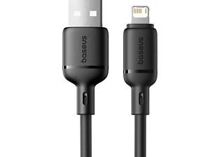 Дата кабель Baseus Silky Series OS Fast Charging USB to Lightning 2.4A (2m) (P1037770) Cluster Black