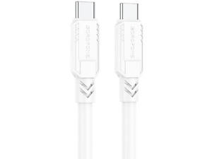 Дата кабель Borofone BX81 Type-C to Type-C 60W (1m) Білий