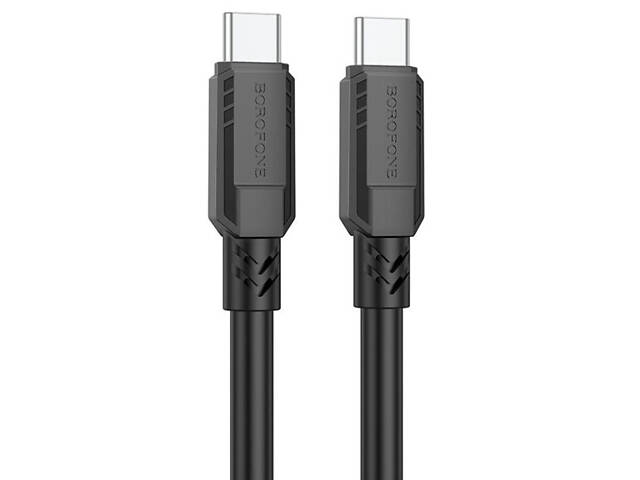 Дата-кабель Borofone BX81 Type-C to Type-C 60W (1m) Чорний - Фото 1