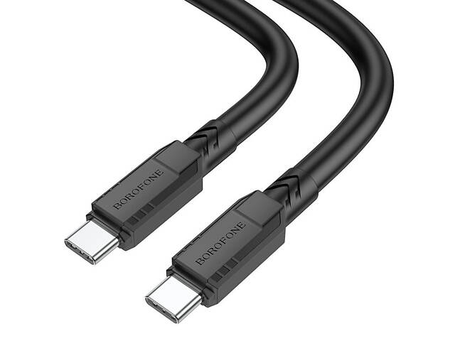 Дата-кабель Borofone BX81 Type-C to Type-C 60W (1m) Чорний - Фото 2