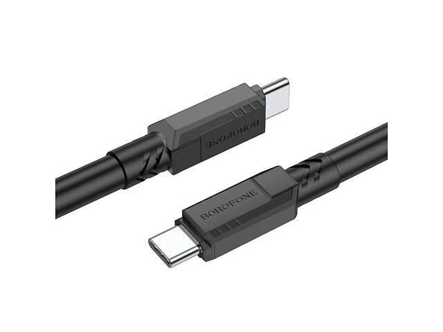 Дата-кабель Borofone BX81 Type-C to Type-C 60W (1m) Чорний - Фото 3