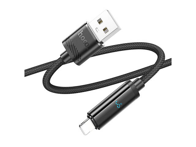 Дата кабель Hoco U127 Power USB to Lightning (1.2m) Black - Фото 2