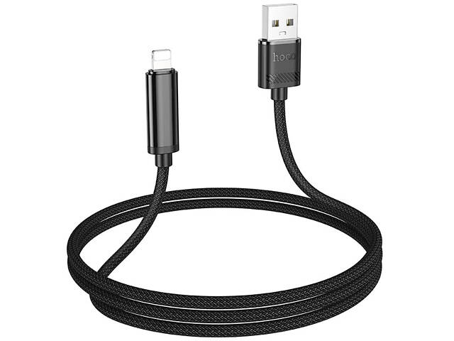 Дата кабель Hoco U127 Power USB to Lightning (1.2m) Black - Фото 3