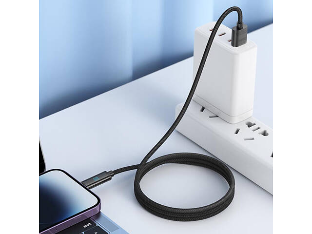 Дата кабель Hoco U127 Power USB to Lightning (1.2m) Black - Фото 4