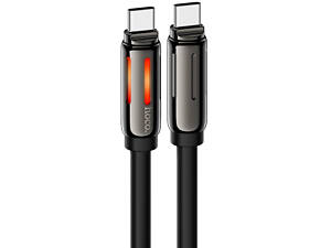 Дата-кабель Hoco U136 Prize Type-C to Type-C 60W (1.2m) Black
